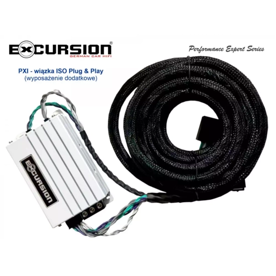 Excursion PXA-30 2-kanałowy mini wzmacniacz samochodowy do fabrycznych systemów audio - moc RMS: 2x175-250 / 1x500W, klasa FRD, wej. High/Low, Auto On